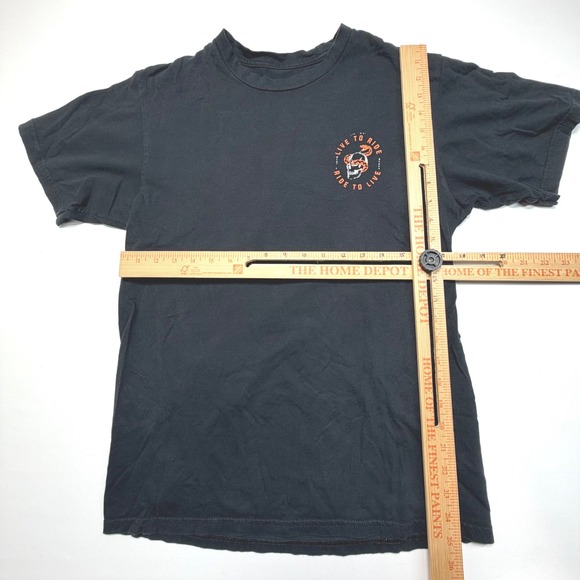 2023 Myrtle Beach Bike Week Skull Snake Tee Black Distressed Fade Small - Picture 2 of 4